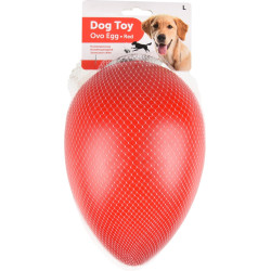 animallparadise Oeuf rouge en plastique dure, L ø 16,5 cm x 25 cm de hauteur Jouet pour chien Balles pour chien