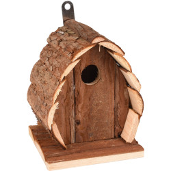 animallparadise Natural wood nesting box, GUIDO, 13 X 13 X 17 cm, for birds Birdhouse