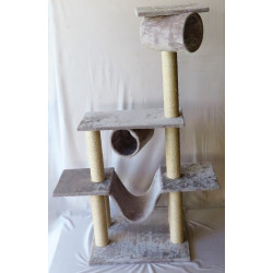 animallparadise Cat tree Amedeo. light gray color. height 140 cm. for cat. Arbre a chat, griffoir