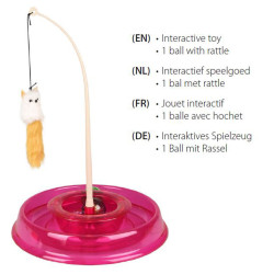 TIBO circuit speeltje rond roze ø 27,5 cm x 38 cm, voor katten animallparadise AP-FL-560849 Spelletjes