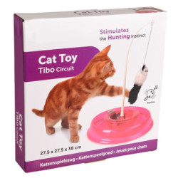 animallparadise TIBO circuito giocattolo rotondo rosa ø 27,5 cm x 38 cm, per gatti AP-FL-560849 Giochi