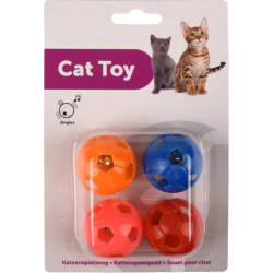 4 piłki dla kota z dzwonkiem. ø 3,8 cm. różne kolory - zabawka dla kota AP-FL-560899 animallparadise