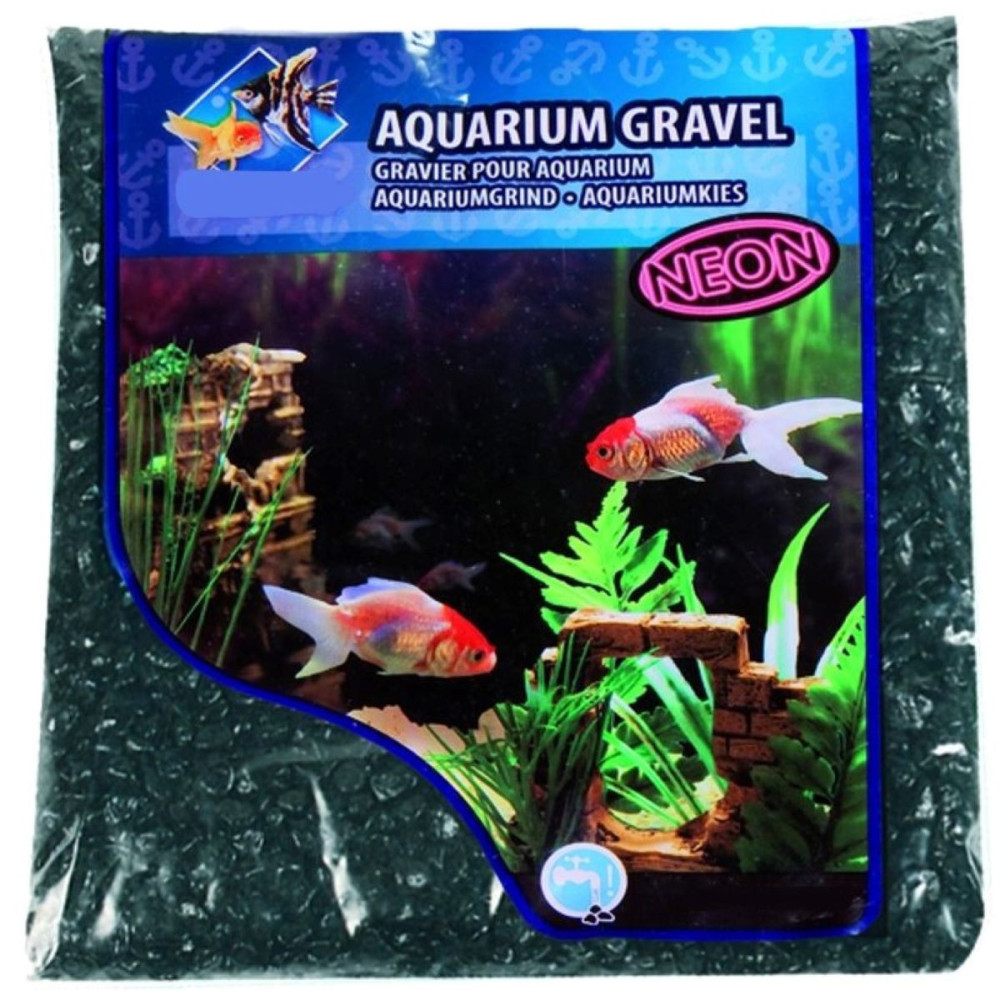 Gravier néon noir, 1 kg, pour aquarium. animallparadise