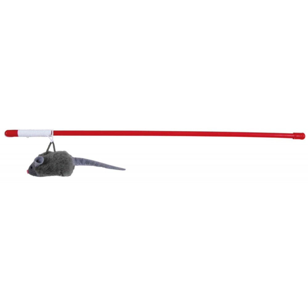 animallparadise 2 Fishing rods with mouse Squeaky length 47 cm. for cat Fishing rods and feathers