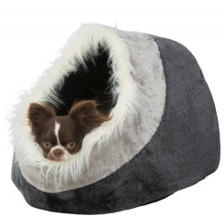 animallparadise Minou shelter. Dimensions: 41 × 30 × 50 cm. Color: dark gray/light gray. for cats Igloo cat