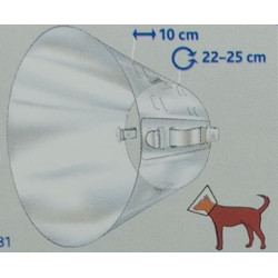 Uma coleira de protecção Tamanho: XS- S 22-25 cm de diâmetro 10 cm para cães AP-TR-19481 Coleiras para cães