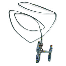 animallparadise Harness with leash KITTY CAT blue, 1.20m, for kitten. Harness