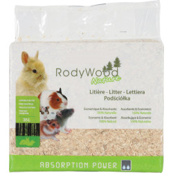 animallparadise Litter rodywood nature 35 liters. for rodent. weight 1.862 kg. Litière rongeur