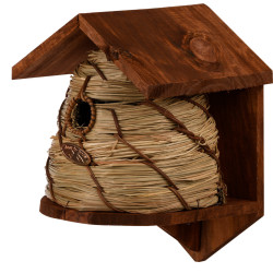 AP-ED-NKBH animallparadise Caja nido en forma de colmena, agujero ø 27mm. para herrerillo Casa de pájaros