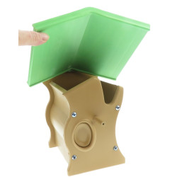 animallparadise Wooden composite nesting box, green brown, for birds Birdhouse