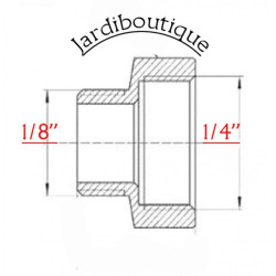 Messing adapter voor 1/4 inch naar 1/8 inch zwembadmanometer jardiboutique JB-SO-1246R19 Drukmeter