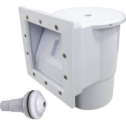 jardiboutique Above ground pool skimmer small opening with filling nozzle and accessories skimmer