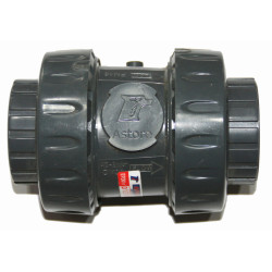 jardiboutique ø32 PVC ball check valve, horizontal installation. pVC valve