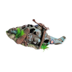 animallparadise Elicottero AZUR, 38,5 x 13 x 15 cm, decorazione per acquari. AP-FL-410206 Bateau