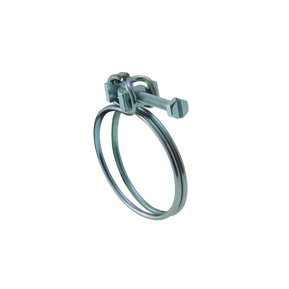 jardiboutique Ø 35.5 to 40 mm double wire clamp with screw ZINCED STEEL garden hose connection