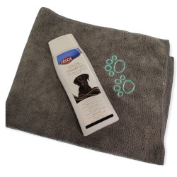 Speciale shampoo voor donker haar en microvezel handdoek, 250 ML voor honden animallparadise AP-TR-2915-2350 Shampoo