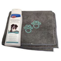 animallparadise Anti-dandruff shampoo, 250 ml and microfiber towel, for dogs. Shampoo