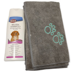 Champô para cachorros, 250 ml e toalha em microfibra. AP-TR-2906-2350 Champô