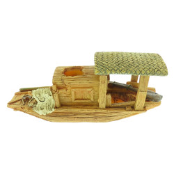 animallparadise Pagoda barca modello 1 S, 14 x 5 x 6 cm, decorazione per acquari AP-ZO-352190 Bateau