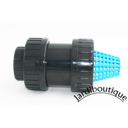 jardiboutique ø 50 -1 inch 1/2, strainer with PVC check valve. strainer valve