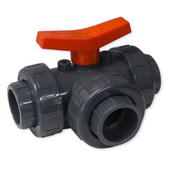 jardiboutique PVC valve, 3 ways "T" Diameter 50 mm. Pool valve