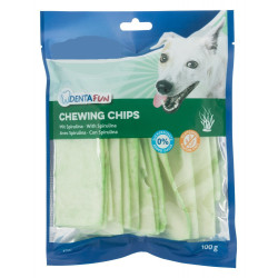 animallparadise Denta Fun Spirulina Chewing Chips pour chiens, poids 100g Soins des dents pour chiens