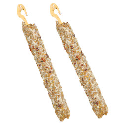 animallparadise 2 sticks premium millet yellow treats for exotic birds, for birds Food and drink