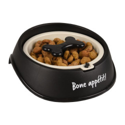 animallparadise Anti-slug bowl black, ø 15,5 cm, 650 ML, for dog. Food bowl and anti-gobbling mat