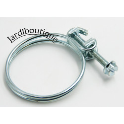Jardiboutique Ø 46.5 a 53 mm, collier de serrage, double fil avec vis acier zingué. Tuyau de jardin