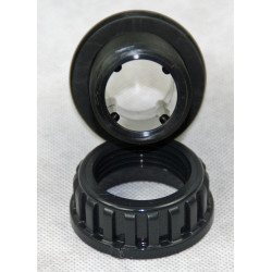 jardiboutique 1 inch, set of 2 PVC wall bushings for threaded connection, aquaponics, aquaculture. PVC Wall Passage