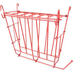 animallparadise Reclosable food rack + fruit holder 17 x 8.5 x 20 cm for rodents. red color Food rack