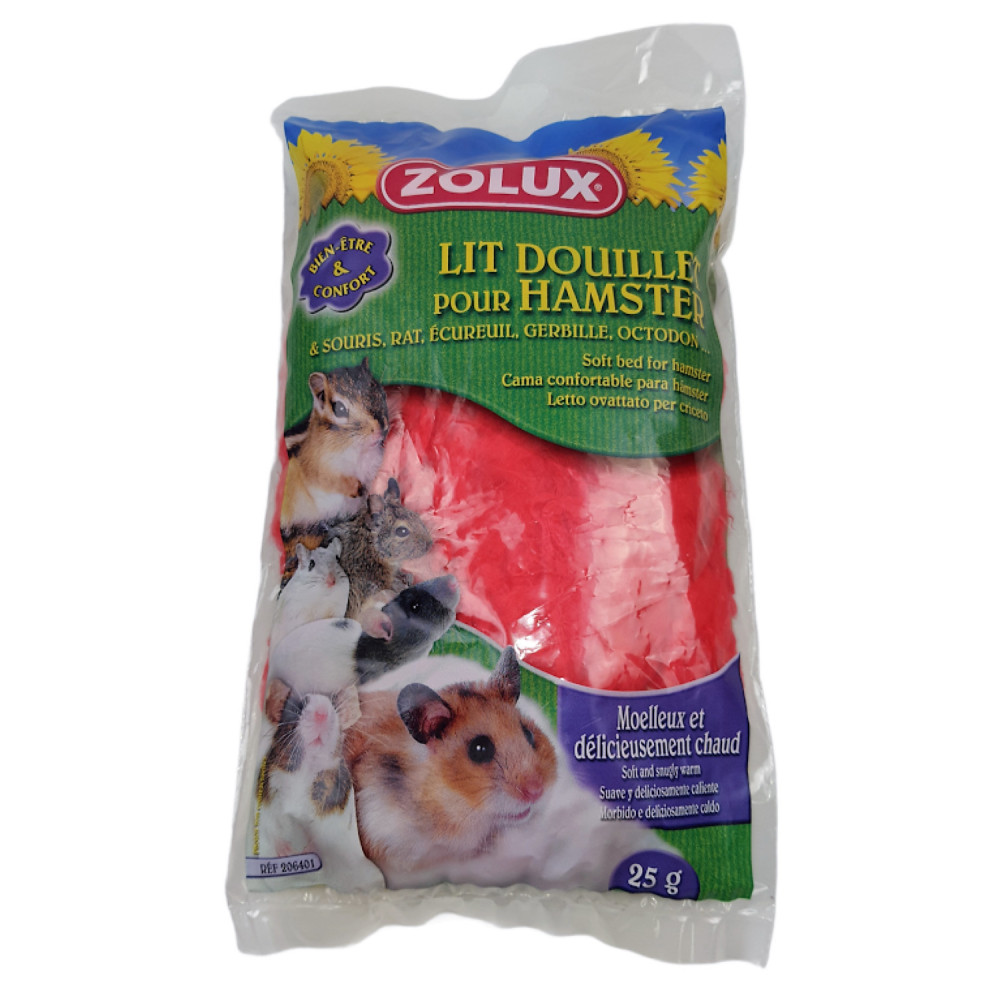 Hamster bed. 25 gr. zak. willekeurige kleur. animallparadise AP-ZO-206401 Bedden, hangmatten, nesten