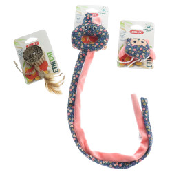 animallparadise 3 jouets, chouette, disque carton et jouet de porte tissu fleur, pour chat Jeux avec catnip, Valériane, Matatabi