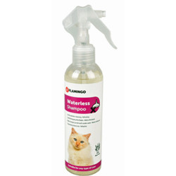 animallparadise Shampoing sec, spray, 200 ml pour chat et serviette en microfibre. Soin beauté