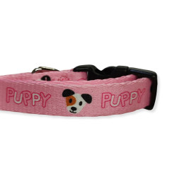 Coleira PUPPY MASCOTTE rosa 13 mm, 25 a 39 cm para cachorros AP-ZO-466738ROS Colarinho de cachorro