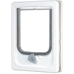 animallparadise 4 position cat flap white 24 x 32.5 cm for small dog Cat flap