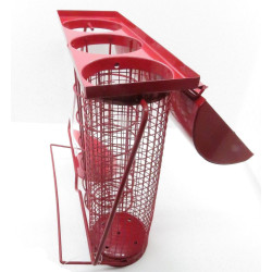 Trio alimentador de aves vermelho. 20 x 9 x altura 22,5 cm, para aves AP-ZO-170502 Alimentadores de aves ao ar livre