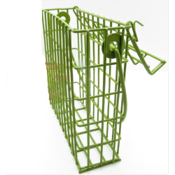 AP-ZO-170376 animallparadise Soporte metálico verde para almohadillas de grasa para pájaros soporte de la bola o de la almoha...