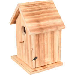 animallparadise 15 x 12.5 x 20 cm natural flamed wood birdhouse Birdhouse