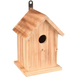 Casa de pássaros 15 x 12,5 x 20 cm de madeira natural flamejada AP-FL-110302 Birdhouse