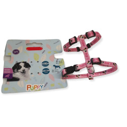 Roze PUPPY MASCOTTE xs 8 mm 18 tot 29 cm Puppy Harnas animallparadise AP-ZO-466737ROS hondentuig