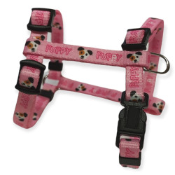 animallparadise Pink PUPPY MASCOTTE xs 8 mm harness 18 to 29 cm for puppies dog harness
