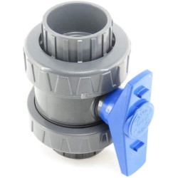 jardiboutique Set of 2 PVC valves for swimming pool diametre 50 mm Pool valve