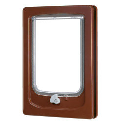 animallparadise 4 position cat flap brown 24 x 32.5 cm for small dog Cat flap