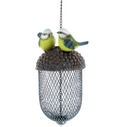 animallparadise Acorn feeder with bird decoration to hang, random color, for birds Mangeoire arachides, cacahuètes, tournesols