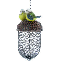 animallparadise Acorn feeder with bird decoration to hang, random color, for birds Peanut, peanut, sunflower feeder