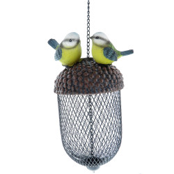 animallparadise Acorn feeder with bird decoration to hang, random color, for birds Peanut, peanut, sunflower feeder