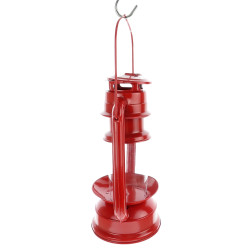 animallparadise Mangeoire lanterne rouge à suspendre, hauteur 23 cm, pour oiseaux Mangeoires extérieur