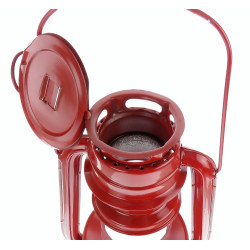 animallparadise Mangeoire lanterne rouge à suspendre, hauteur 23 cm, pour oiseaux Mangeoires extérieur