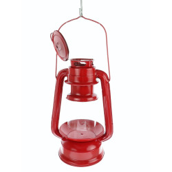 animallparadise Red lantern feeder to hang, height 23 cm, for birds Seed feeder